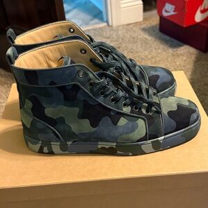 Camouflage High-Top Sneakers